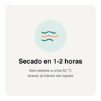 Secado en 1-2 horas con aire caliente